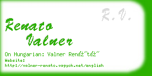 renato valner business card